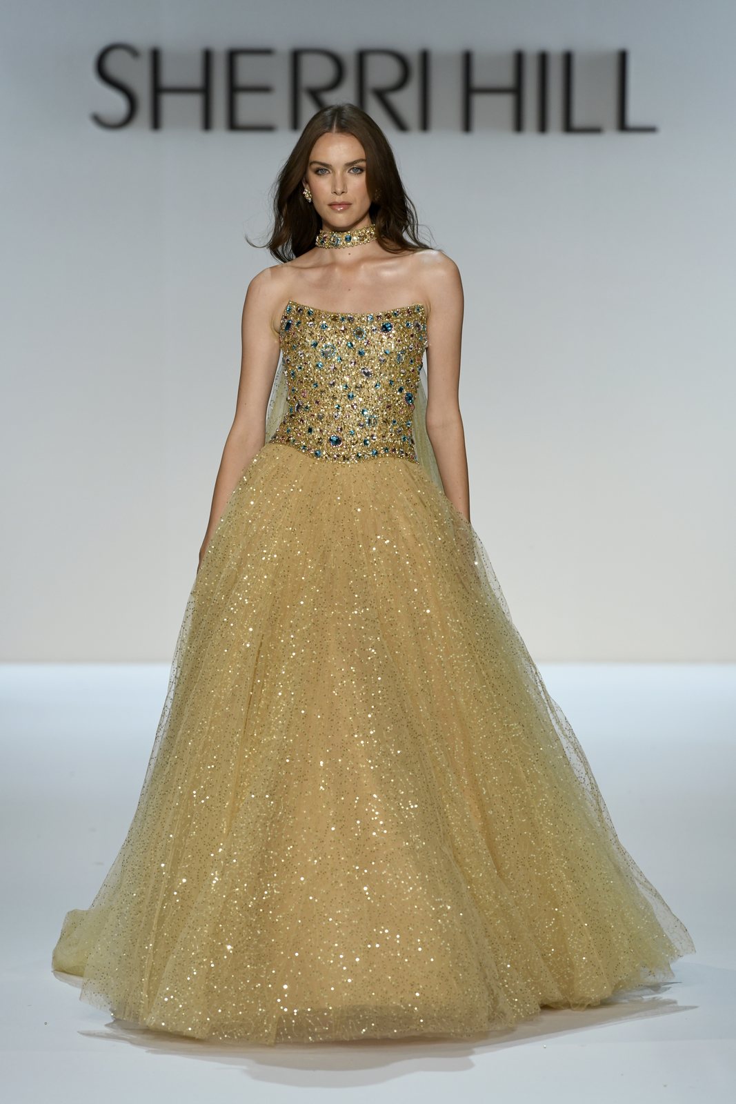 Sherri Hill style 58932 on the Spring 2027 runway at New York Fashion Week