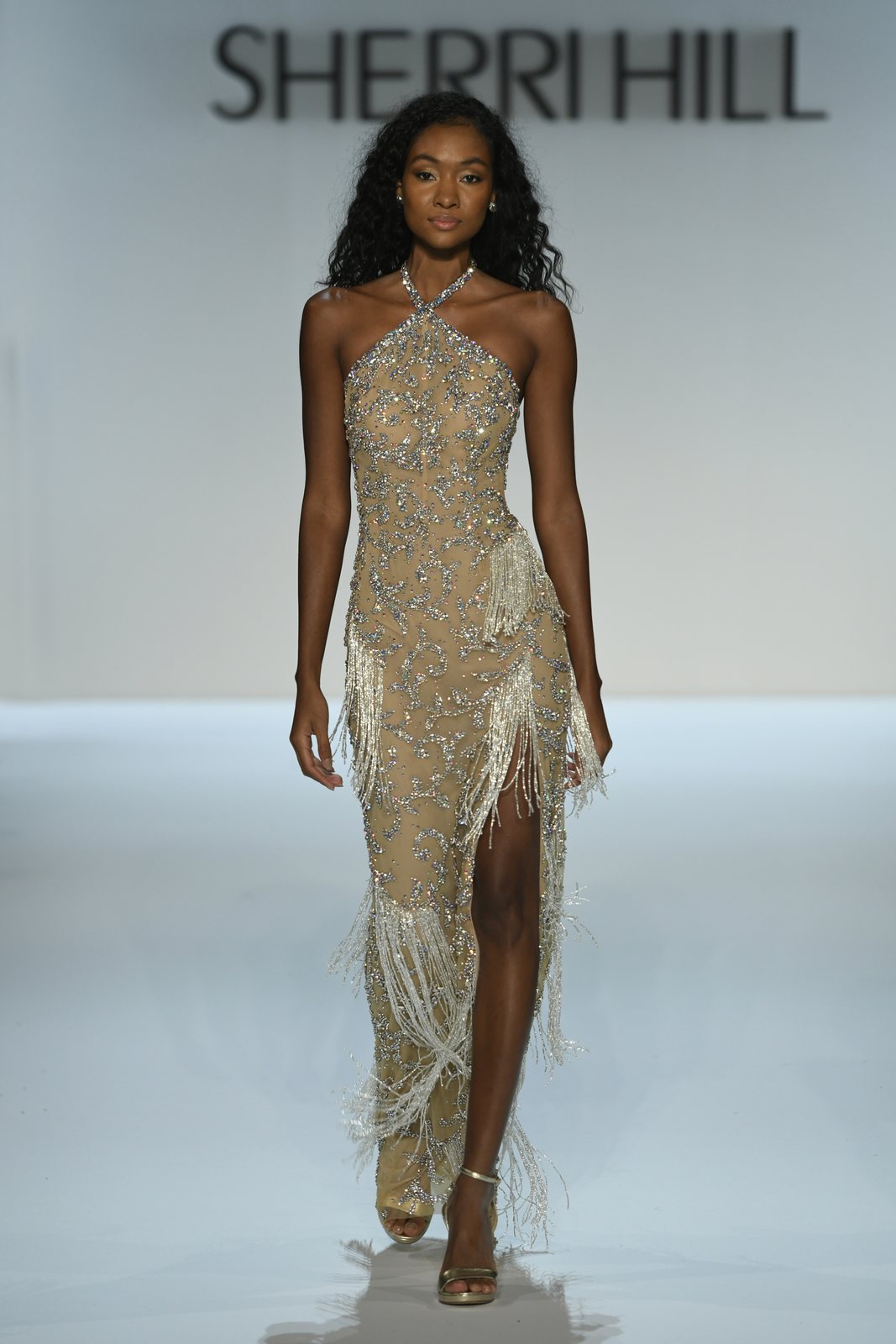 Sherri Hill style 46727 on the Spring 2027 runway at New York Fashion Week
