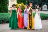 girl in colorful ball gowns, Different Prom Dress Types