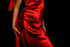 Glamor shot of a fragment of red evening gown, Taylor Swift Red Outfit Ideas