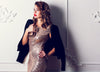 Close up portrait of elegant luxurious woman in trendy gold sequin party dress, What to Wear to a Ballet
