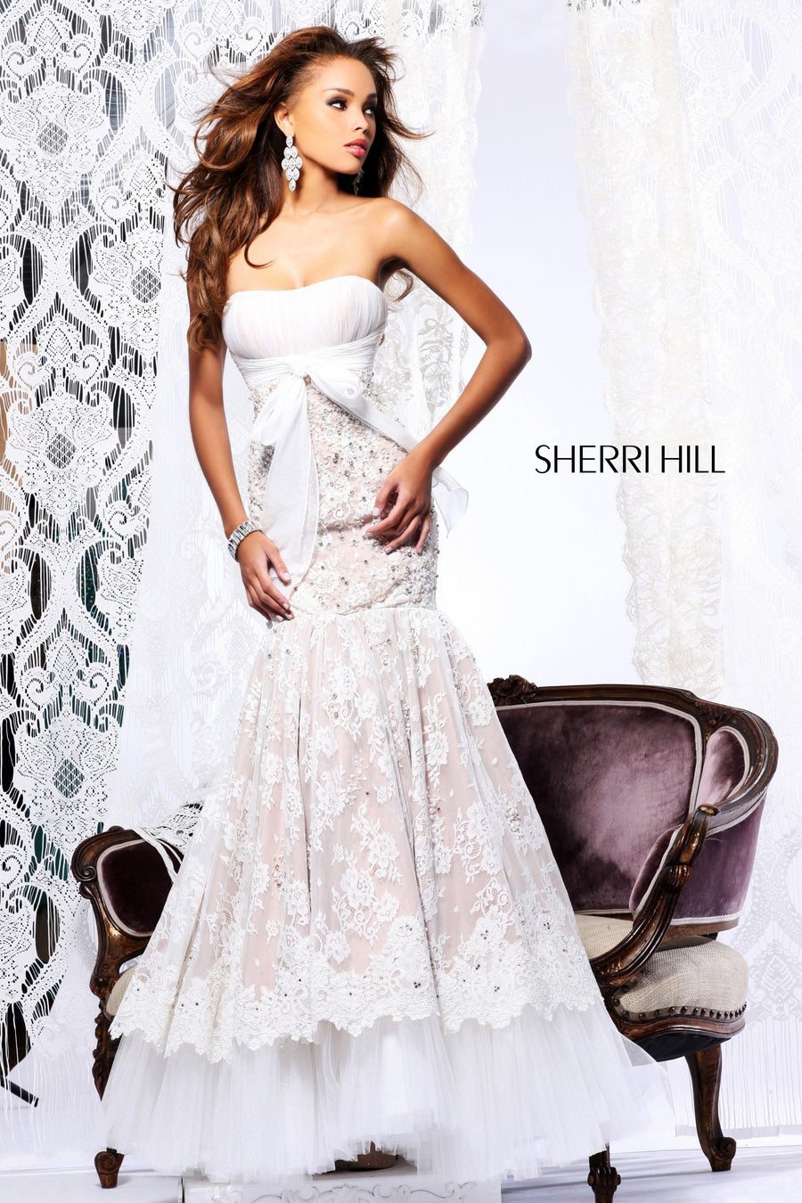 Sherri Hill style 21010 in ivory/nude