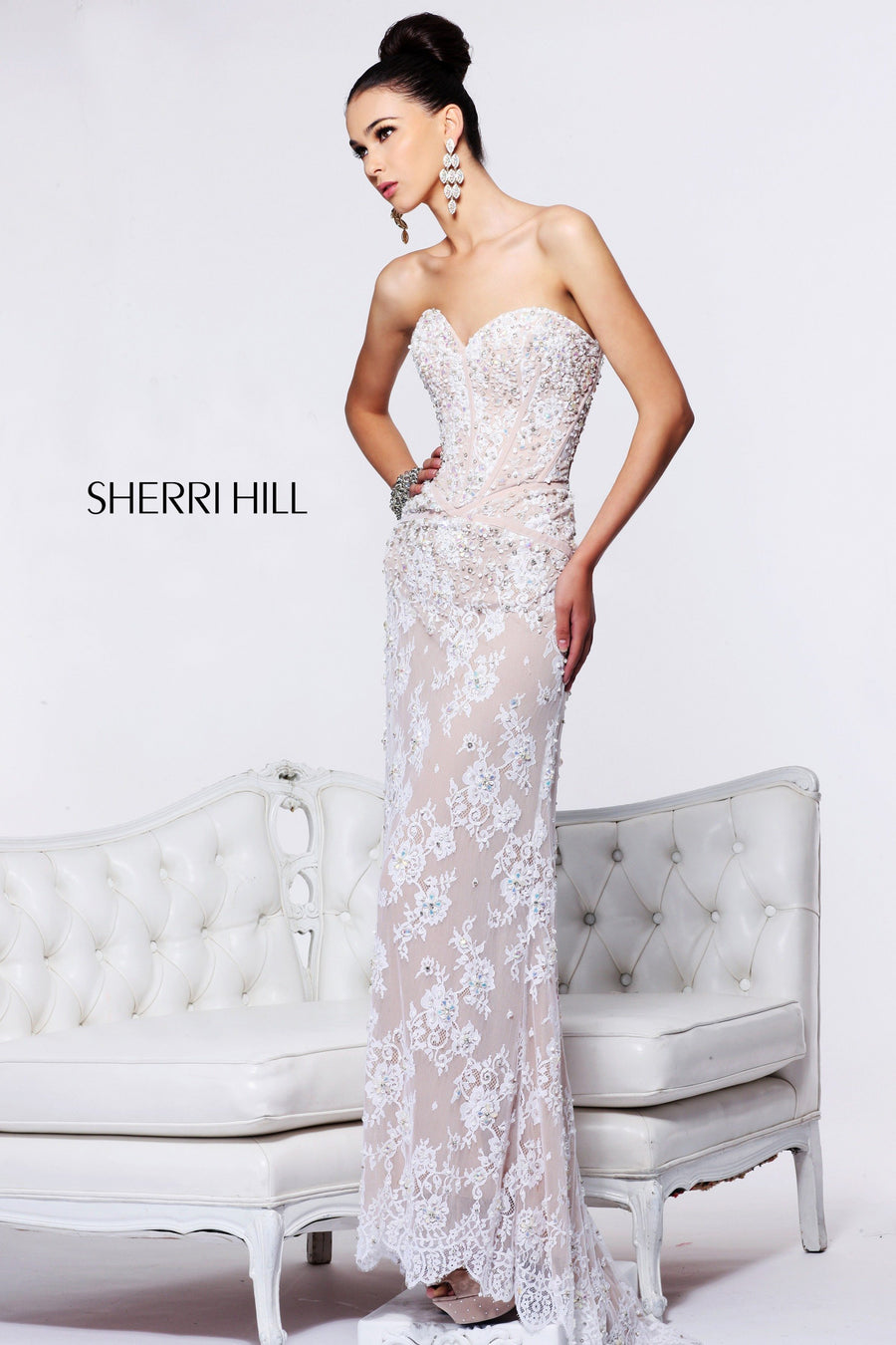 Sherri Hill style 21025 in ivory/nude