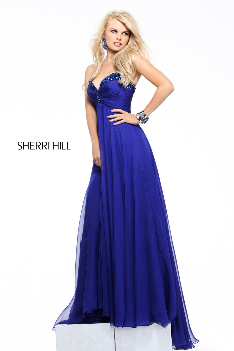 Sherri Hill style 21035 in royal purple