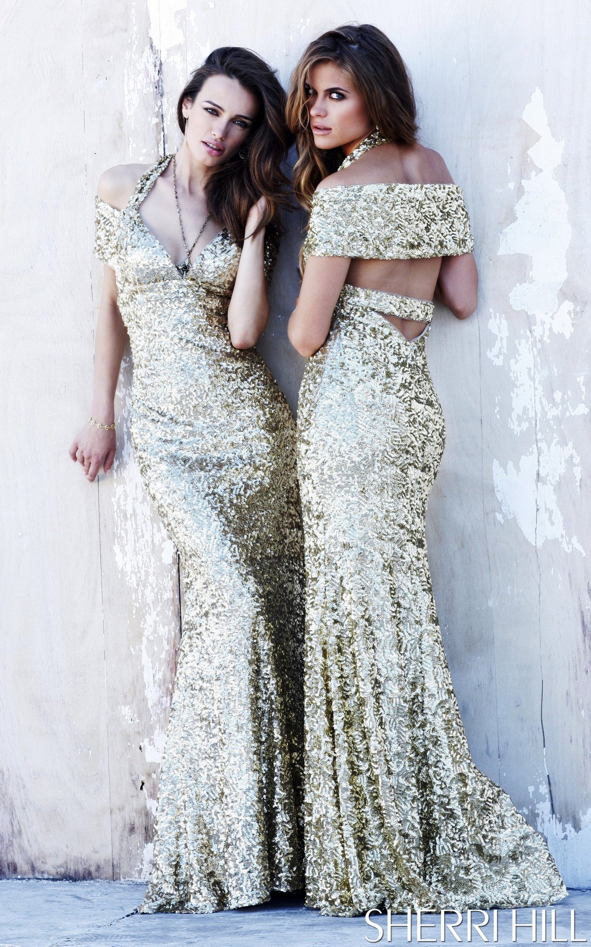 Sherri Hill 1820 two-piece sequin gown