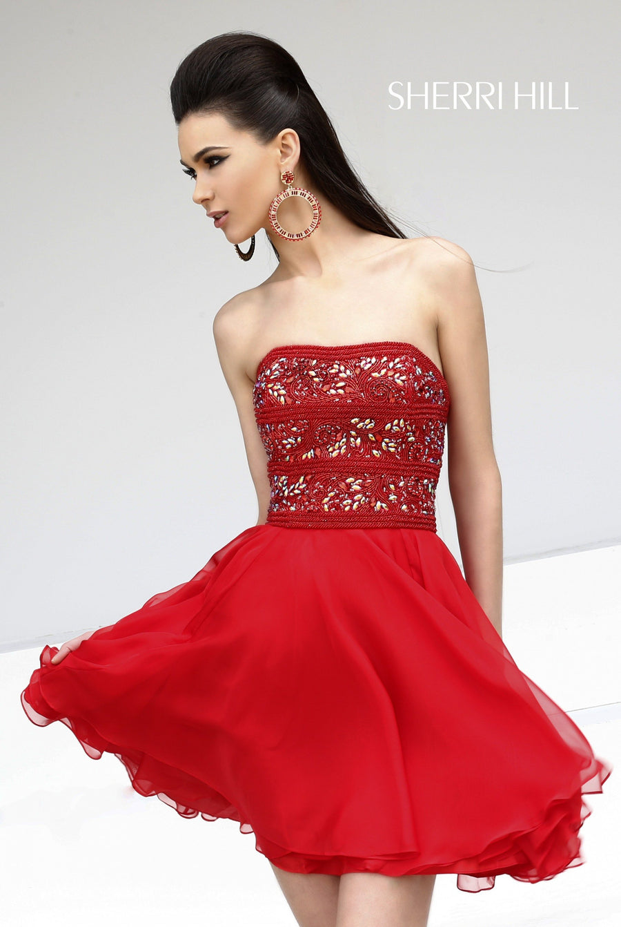 Sherri Hill style 11047 in red