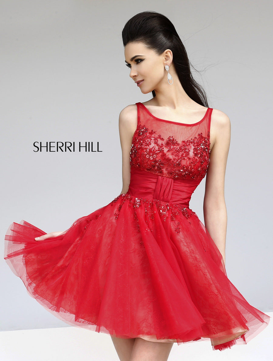 Sherri Hill style 21200 in black/nude