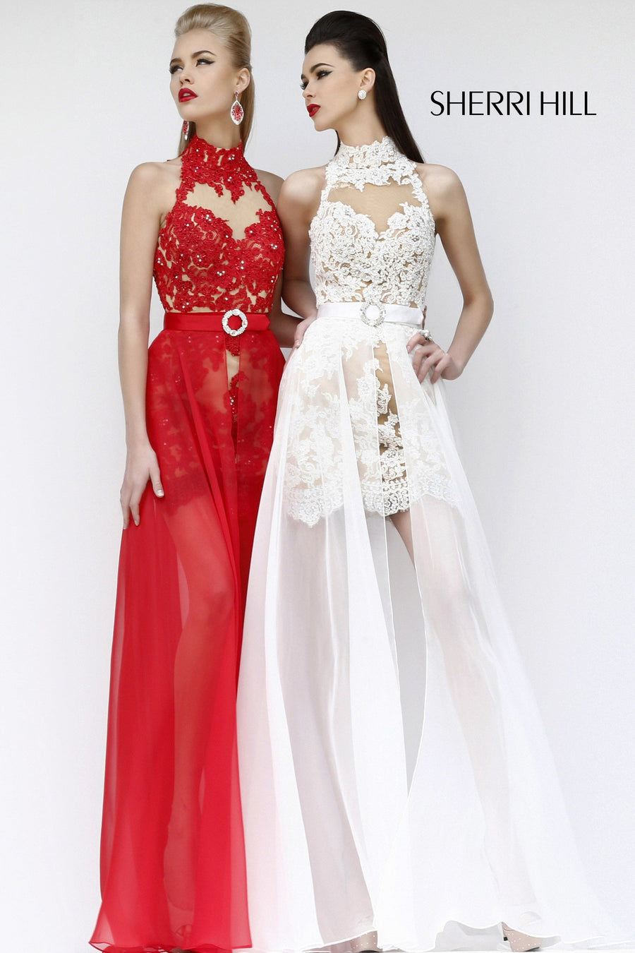 Sherri Hill style 21213 in red/nude