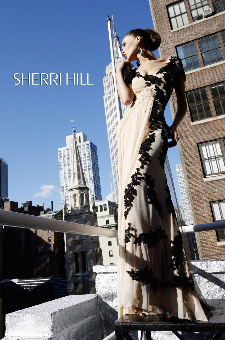 Sherri Hill style 1600 in nude/black