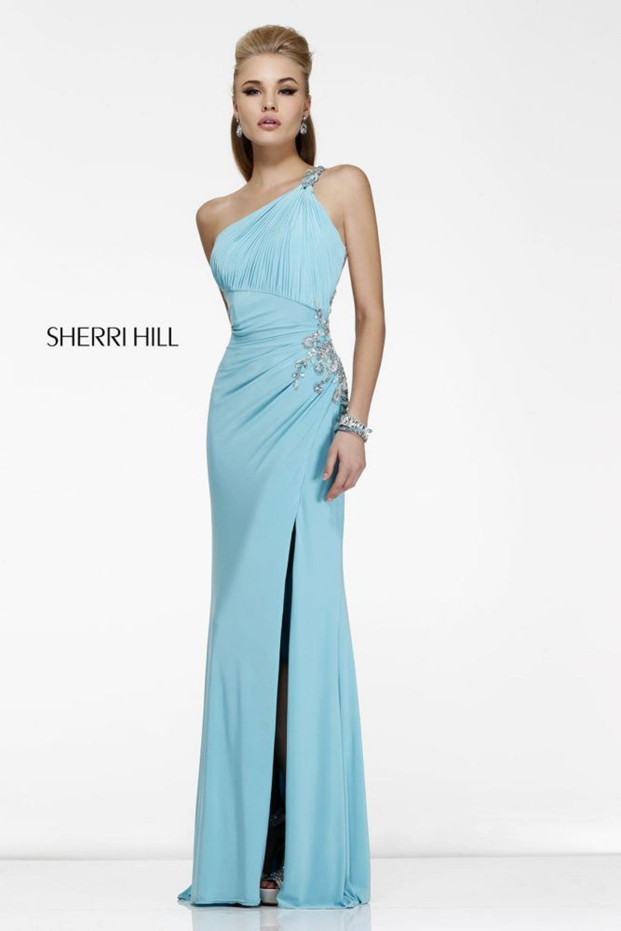Sherri Hill style 11040 in aqua