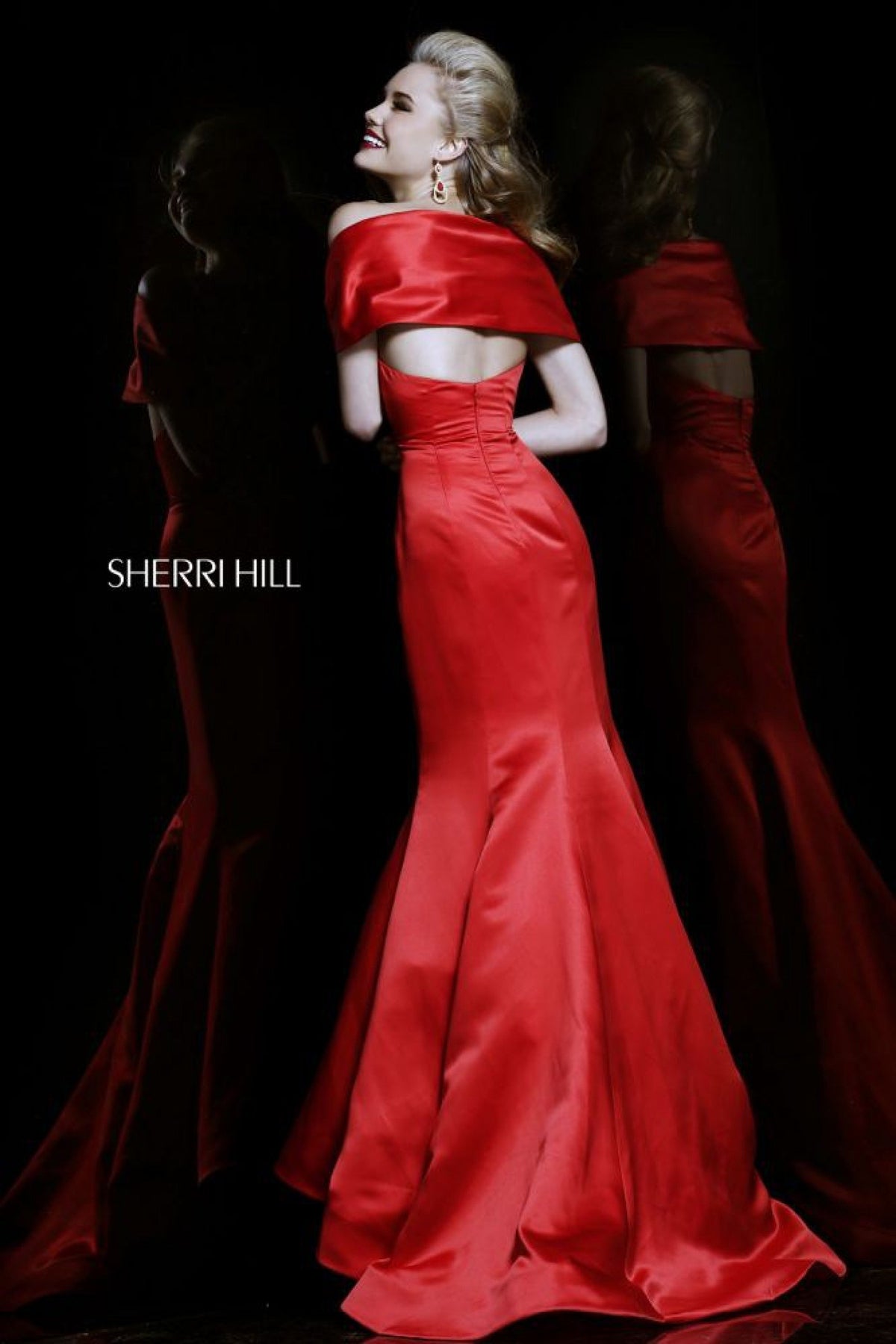 Sherri Hill 21221 off-the-shoulder mermaid gown