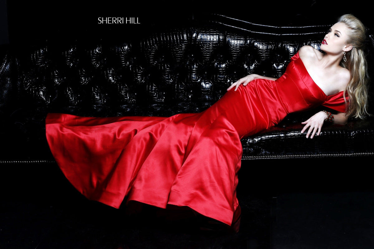 Sherri Hill 21221 off-the-shoulder mermaid gown