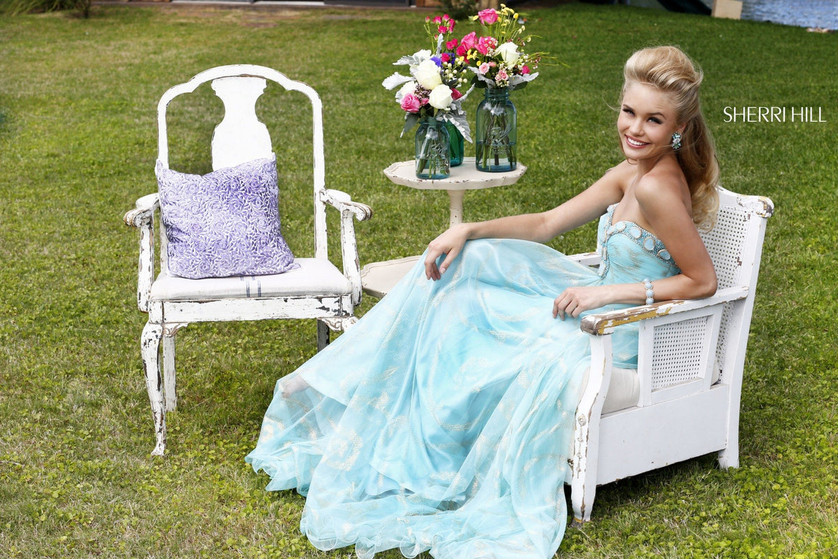 Sherri Hill 21253 lace A-line gown