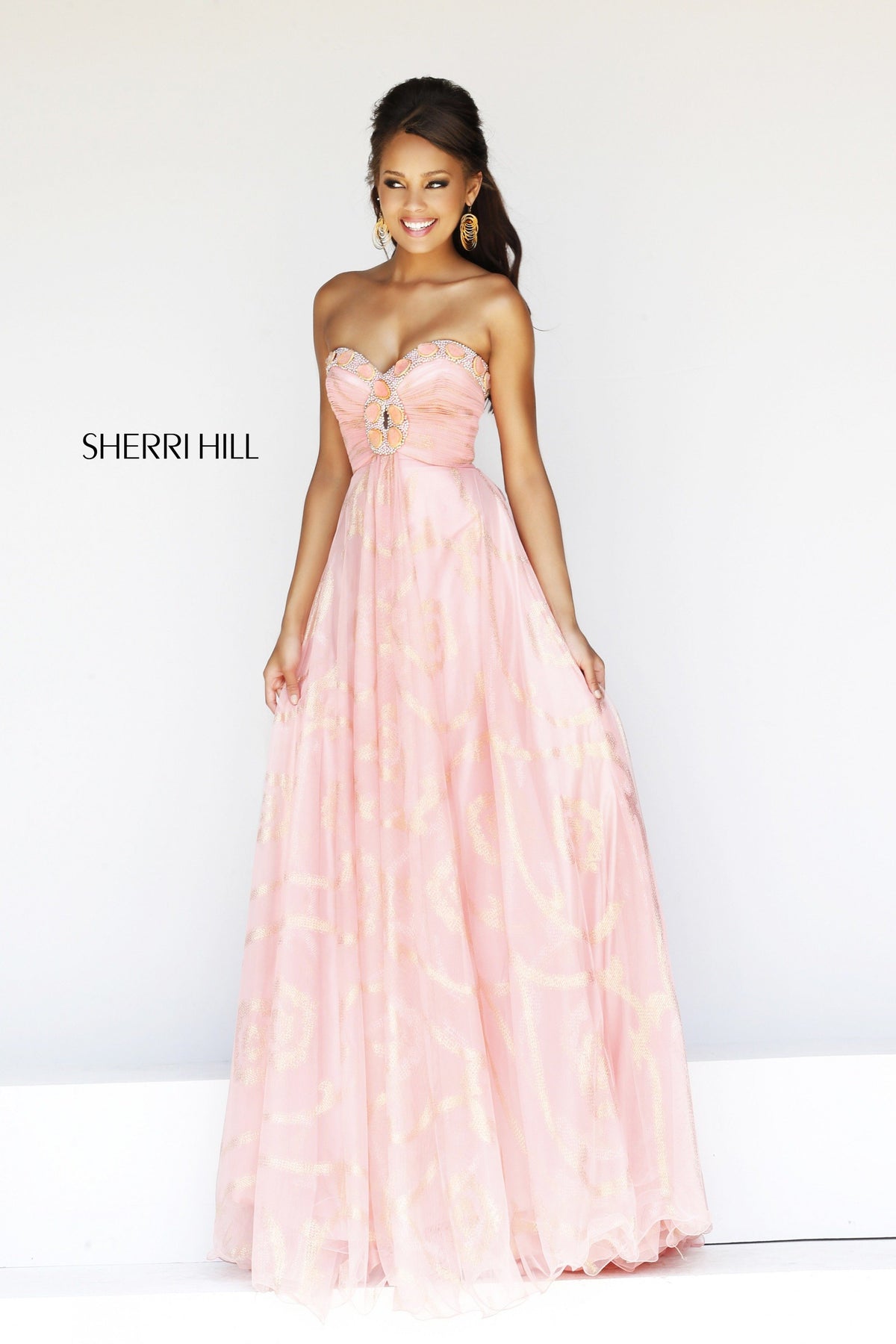 Sherri Hill 21253 lace A-line gown