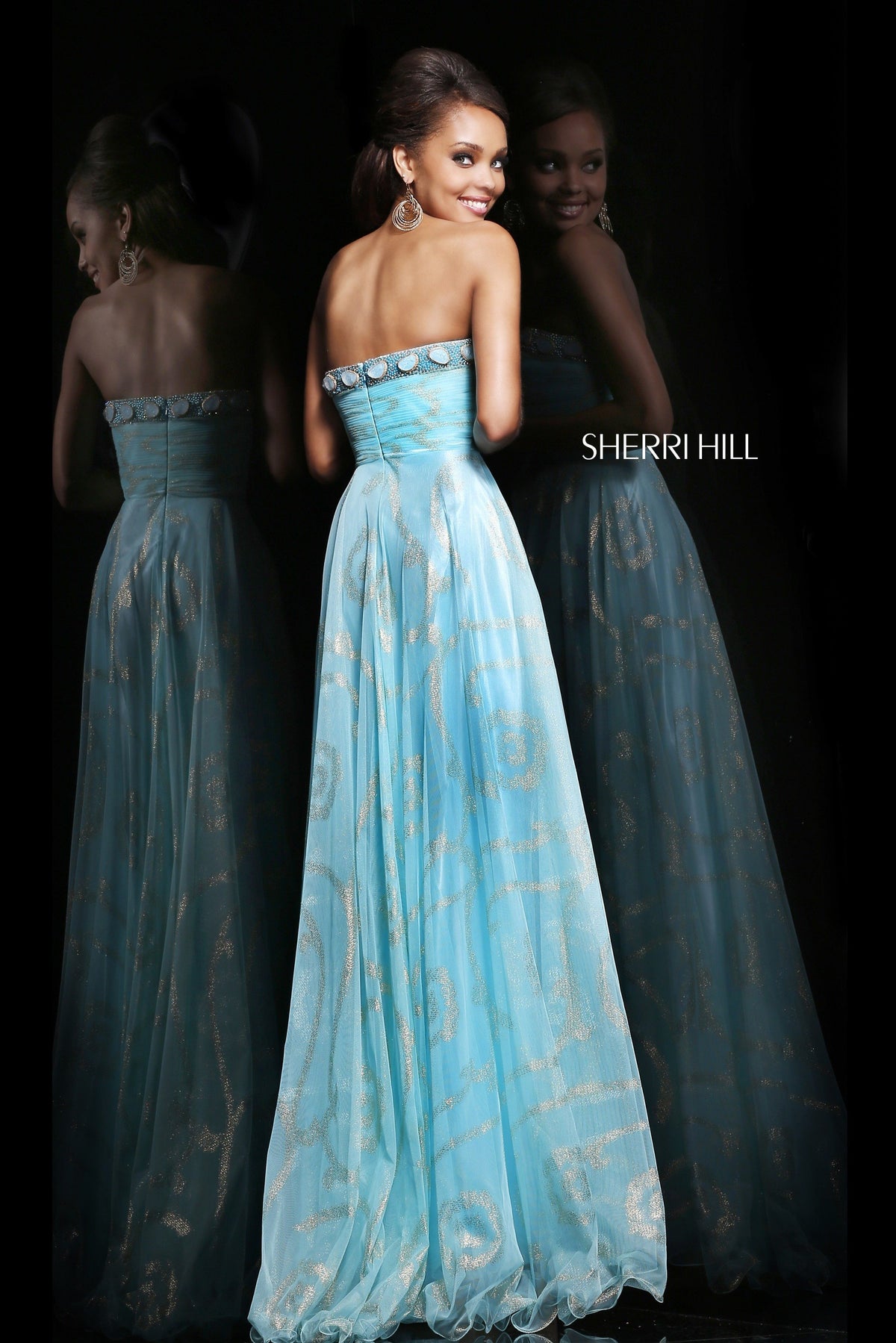 Sherri Hill 21253 lace A-line gown