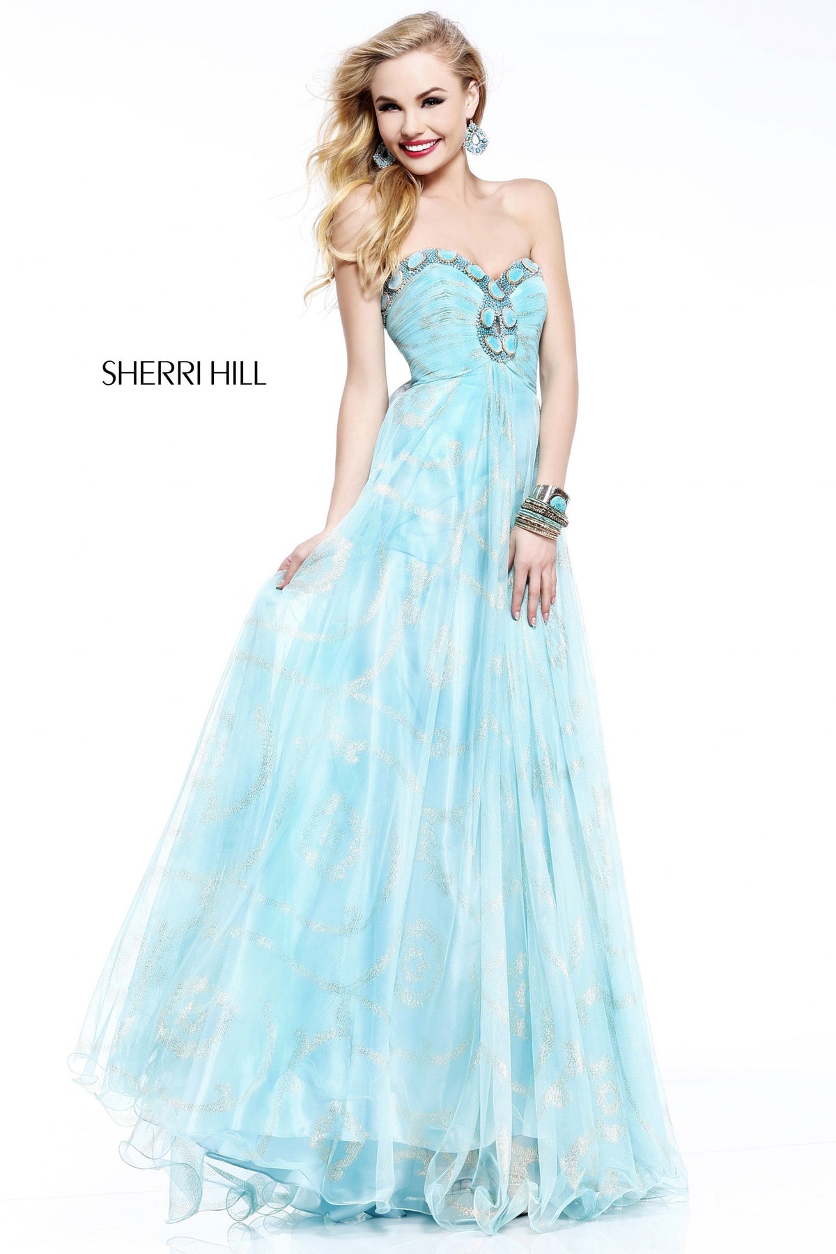 Sherri Hill 21253 lace A-line gown
