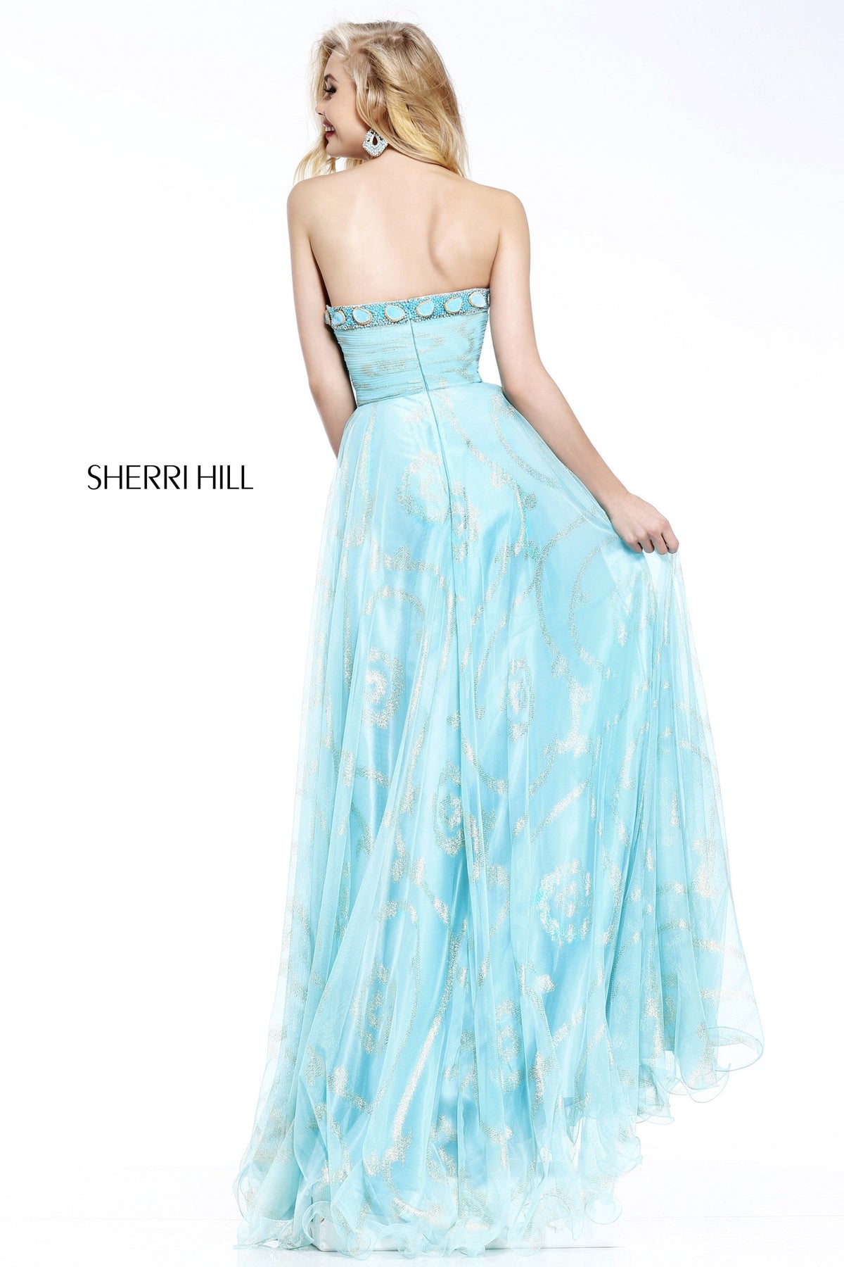 Sherri Hill 21253 lace A-line gown