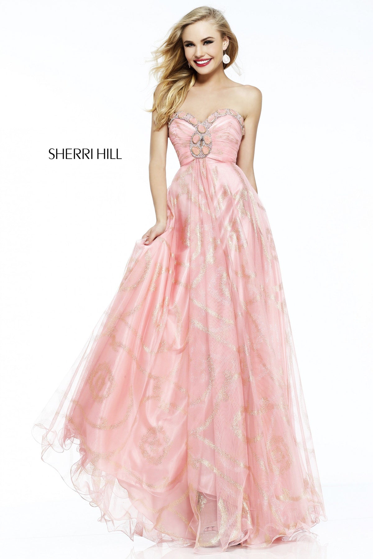 Sherri Hill 21253 lace A-line gown