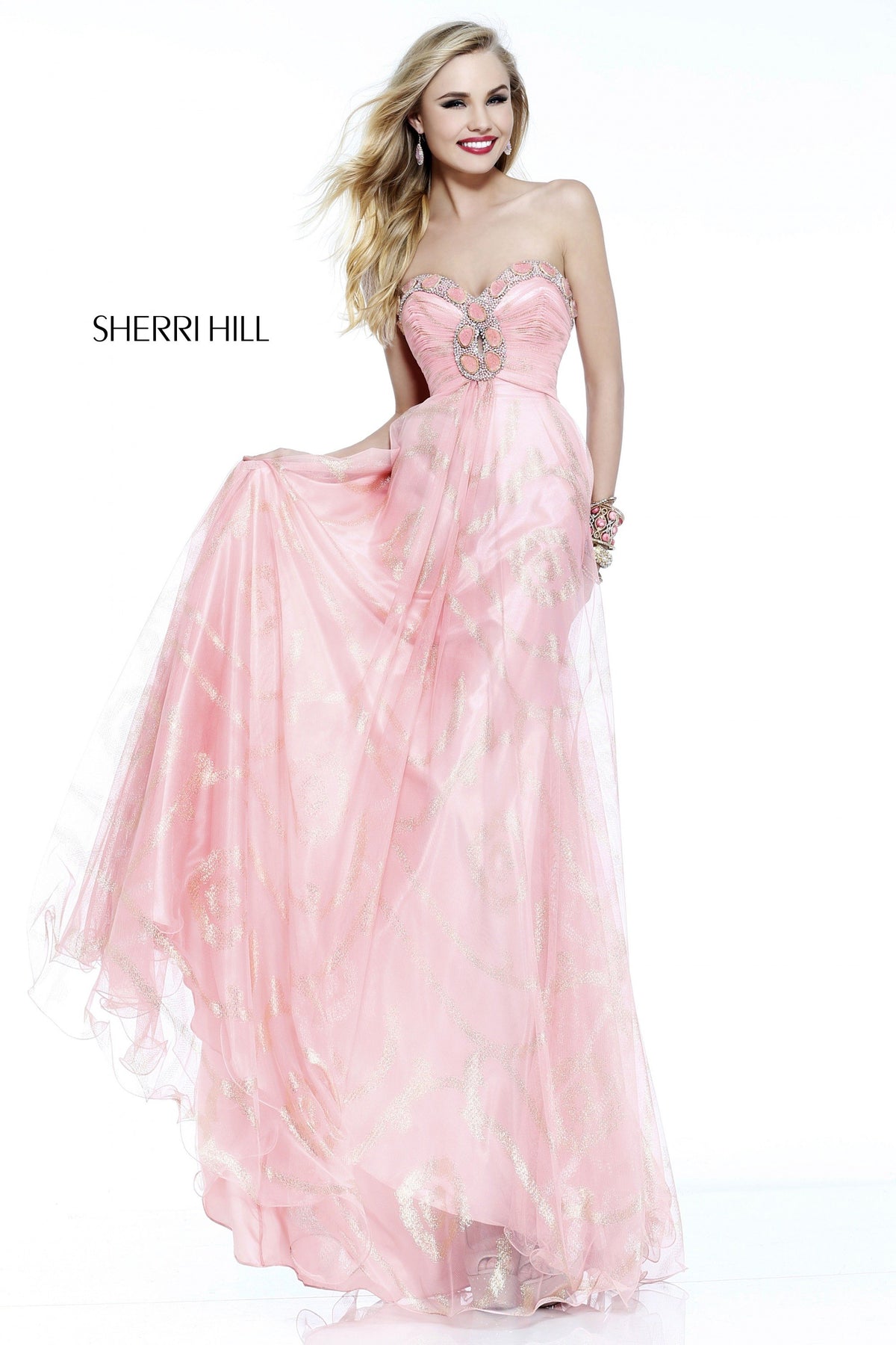Sherri Hill 21253 lace A-line gown