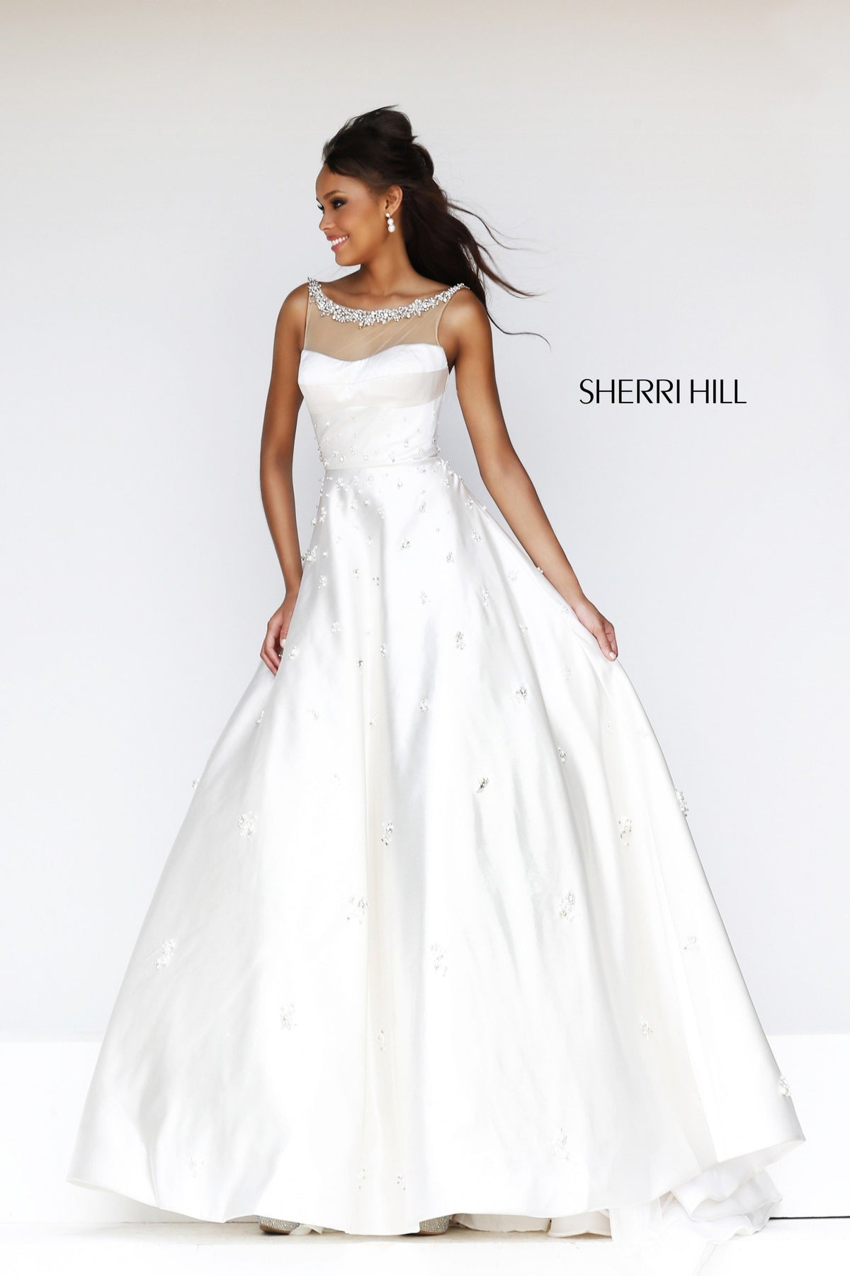 Sherri Hill 21269 satin A-line gown