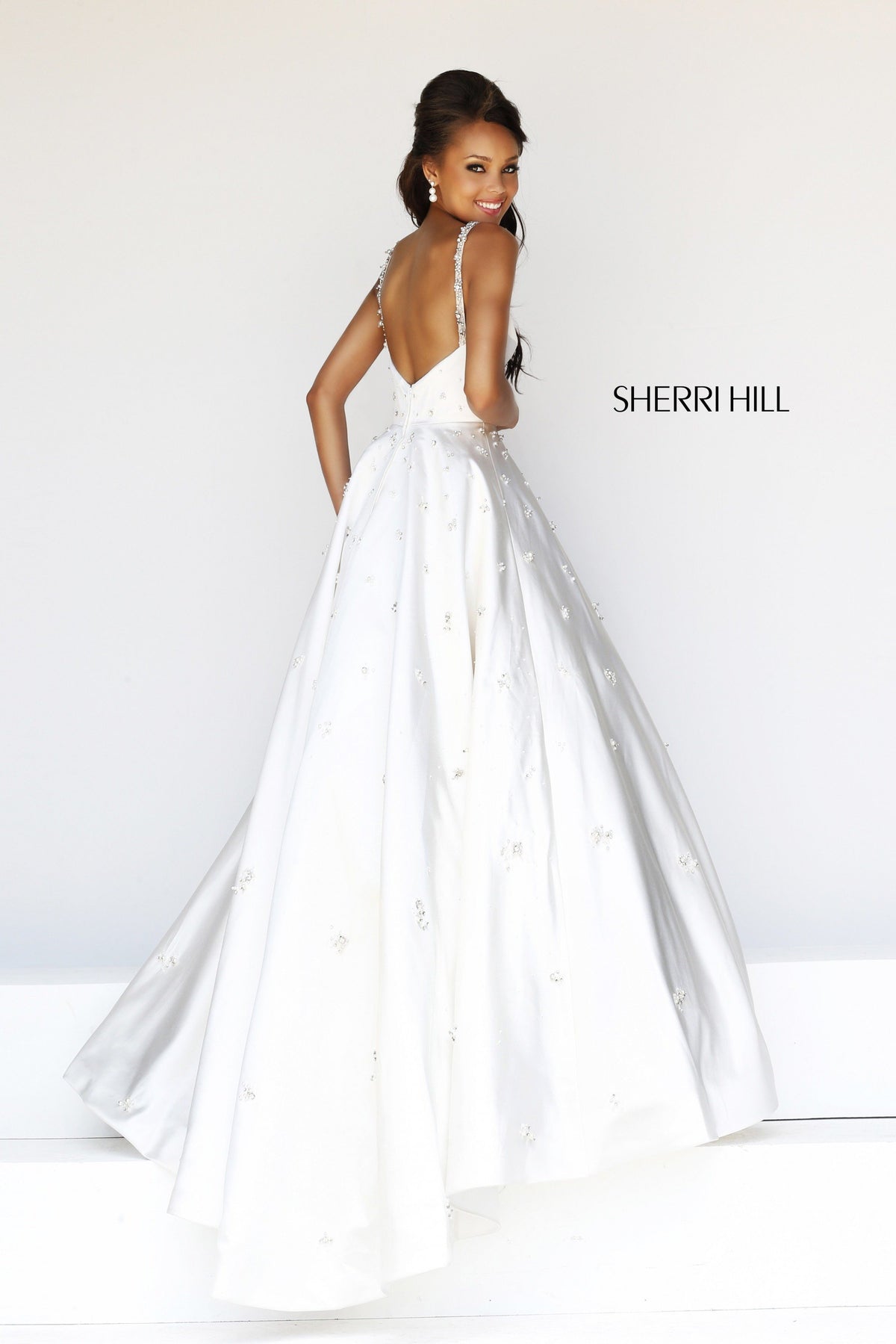 Sherri Hill 21269 satin A-line gown