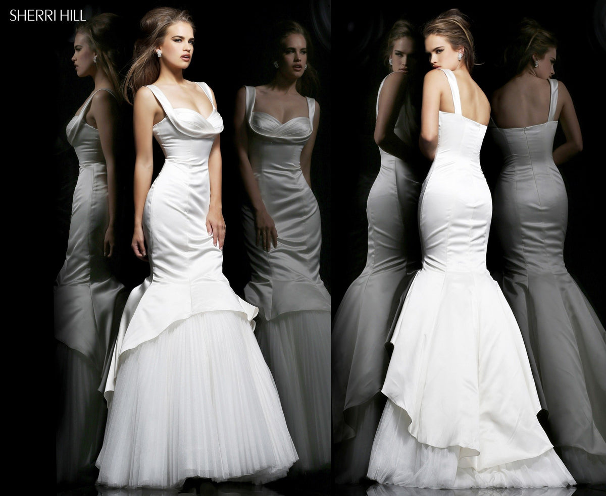 Sherri Hill 21275 satin mermaid gown
