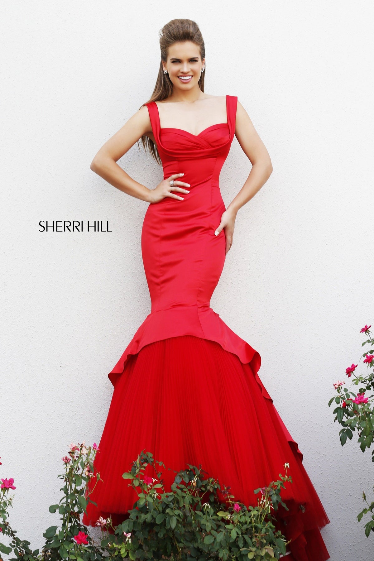 Sherri Hill 21275 satin mermaid gown
