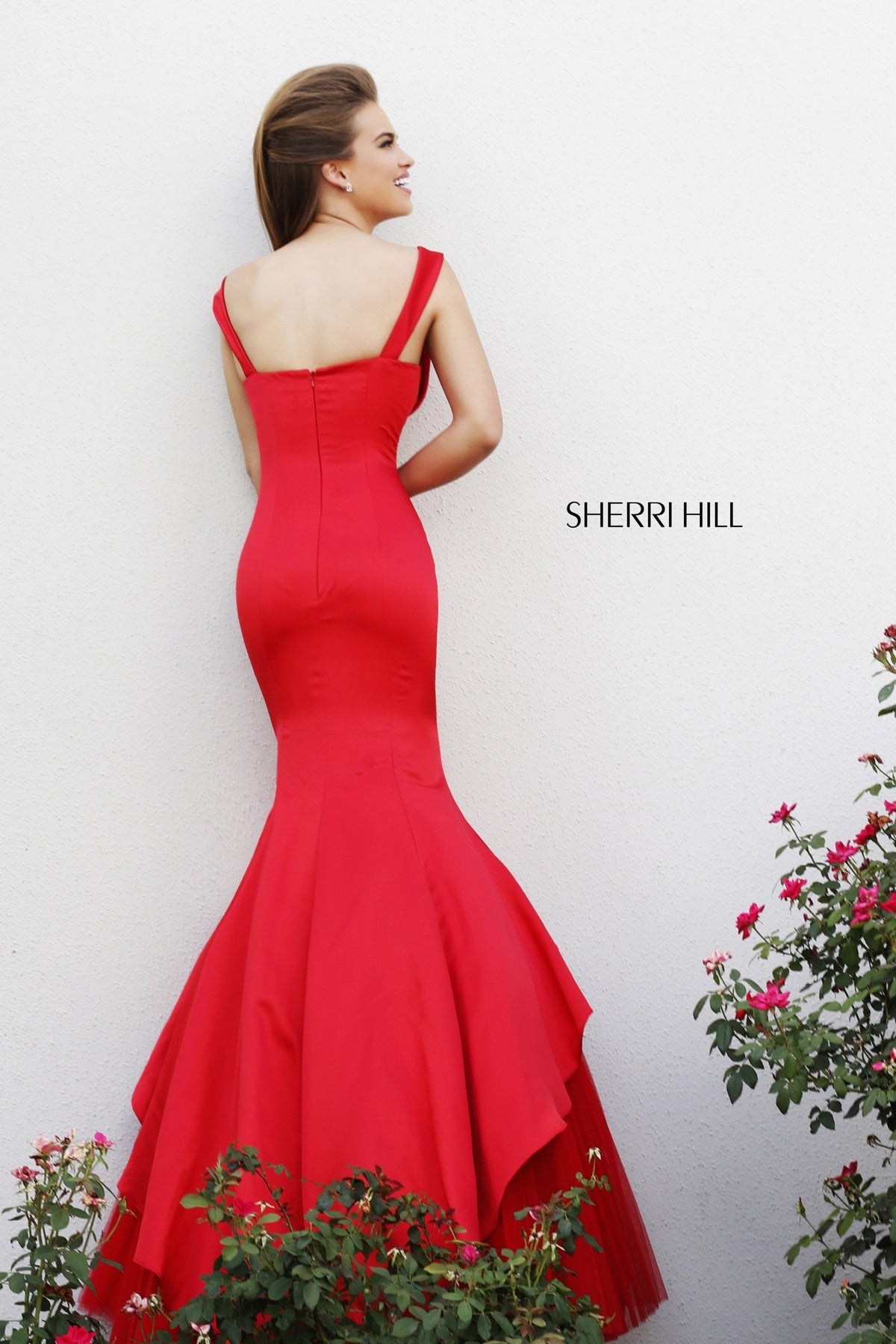 Sherri Hill 21275 satin mermaid gown