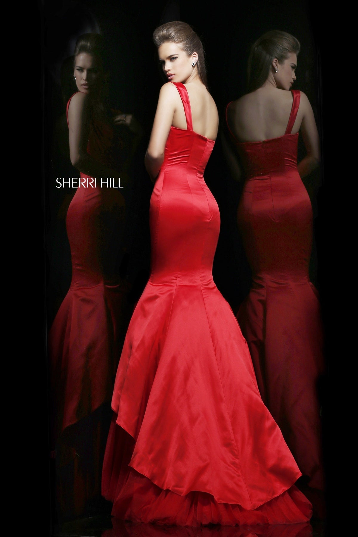 Sherri Hill 21275 satin mermaid gown