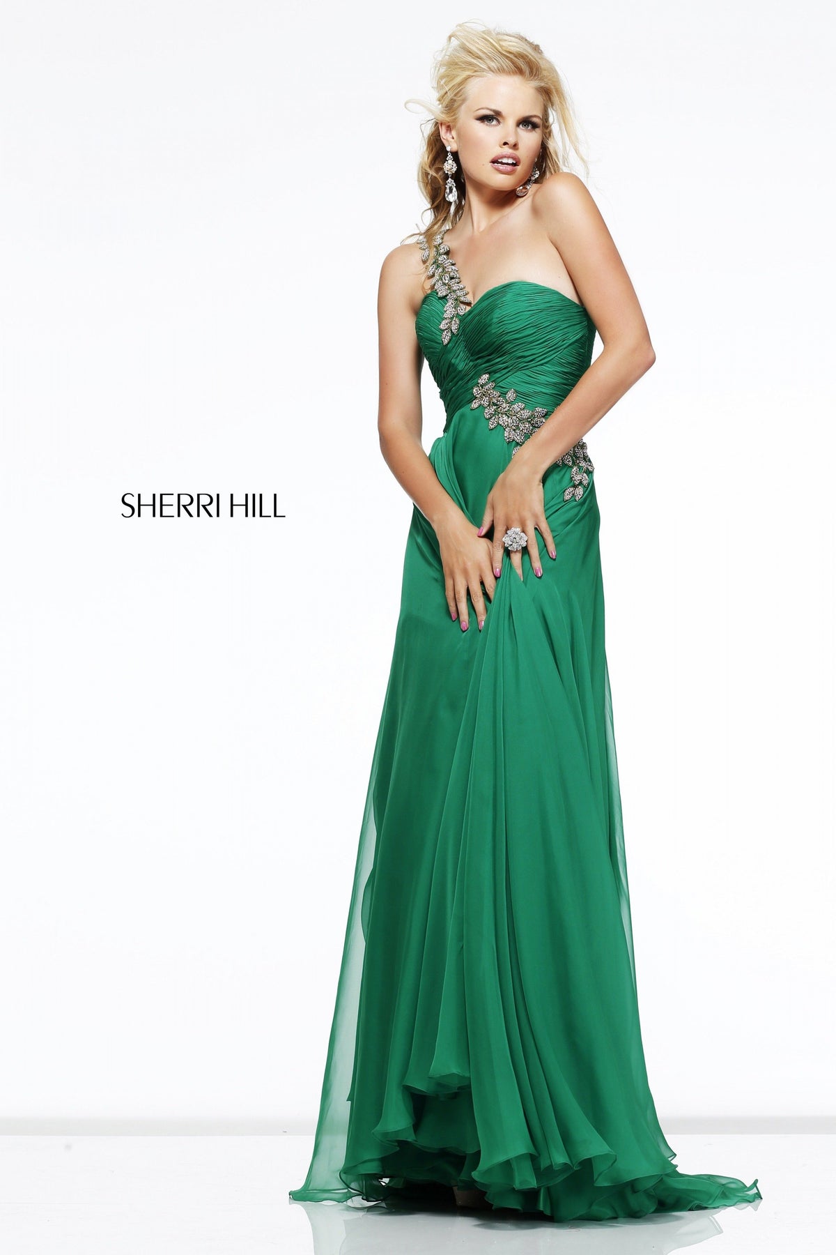Sherri Hill 11073 sweetheart chiffon gown