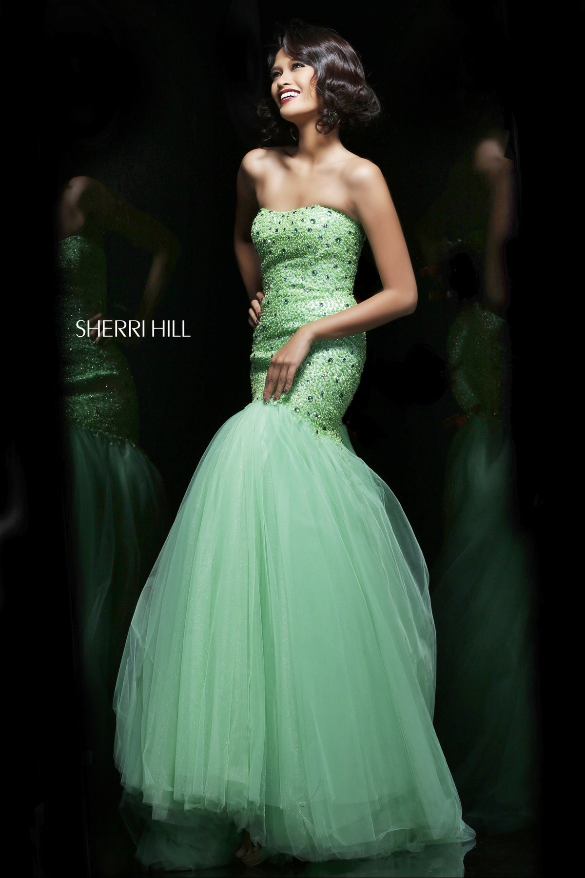 Sherri Hill 21280 strapless mermaid gown