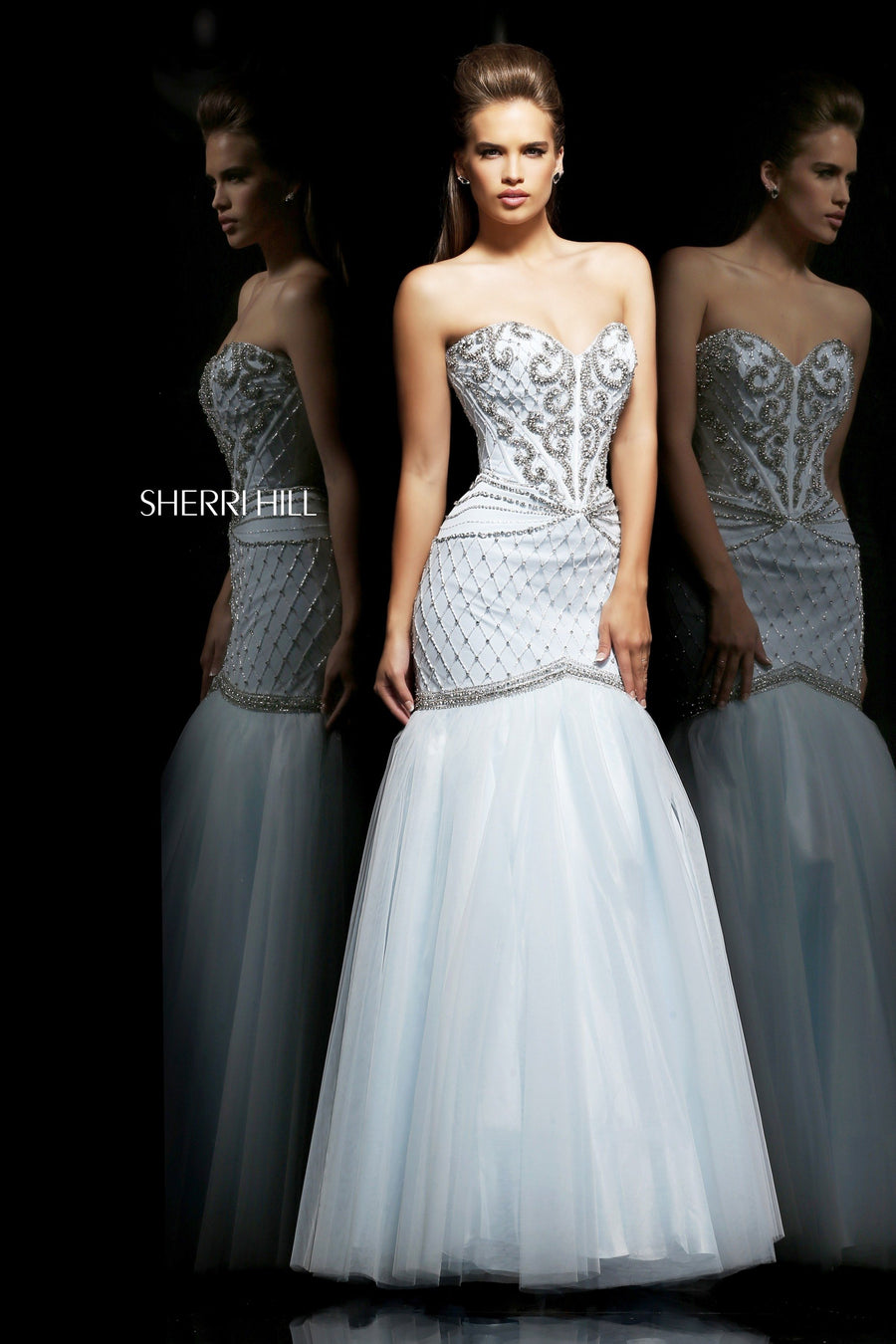 Sherri Hill style 11096 in white/blush
