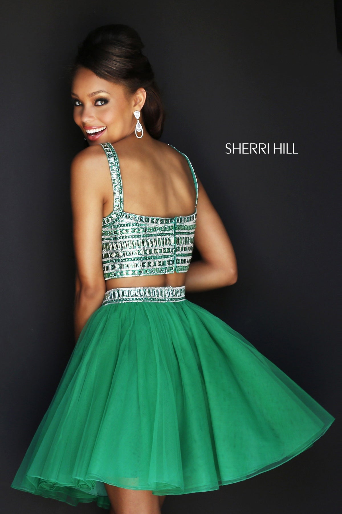 Sherri Hill 11060 two-piece beaded cocktail dress