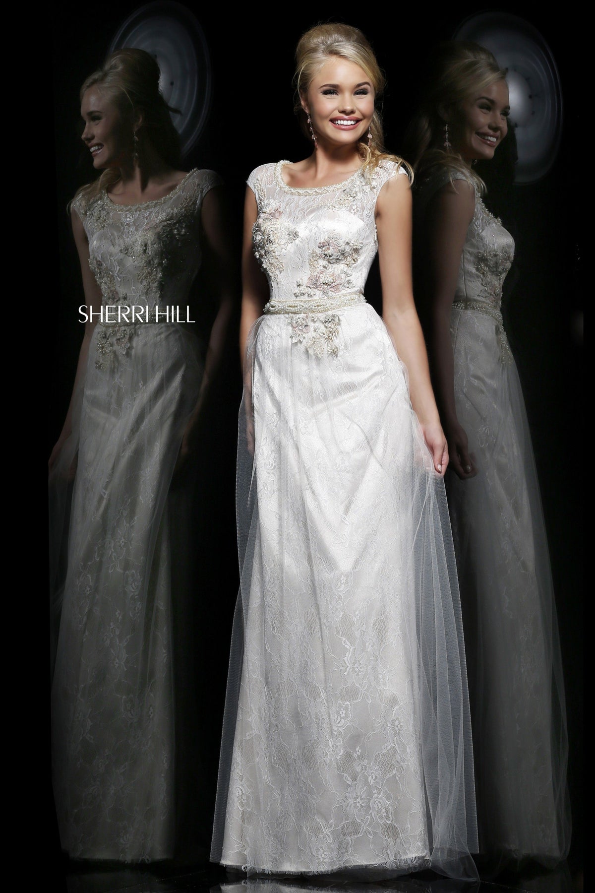Sherri Hill 9812 beaded fitted gown