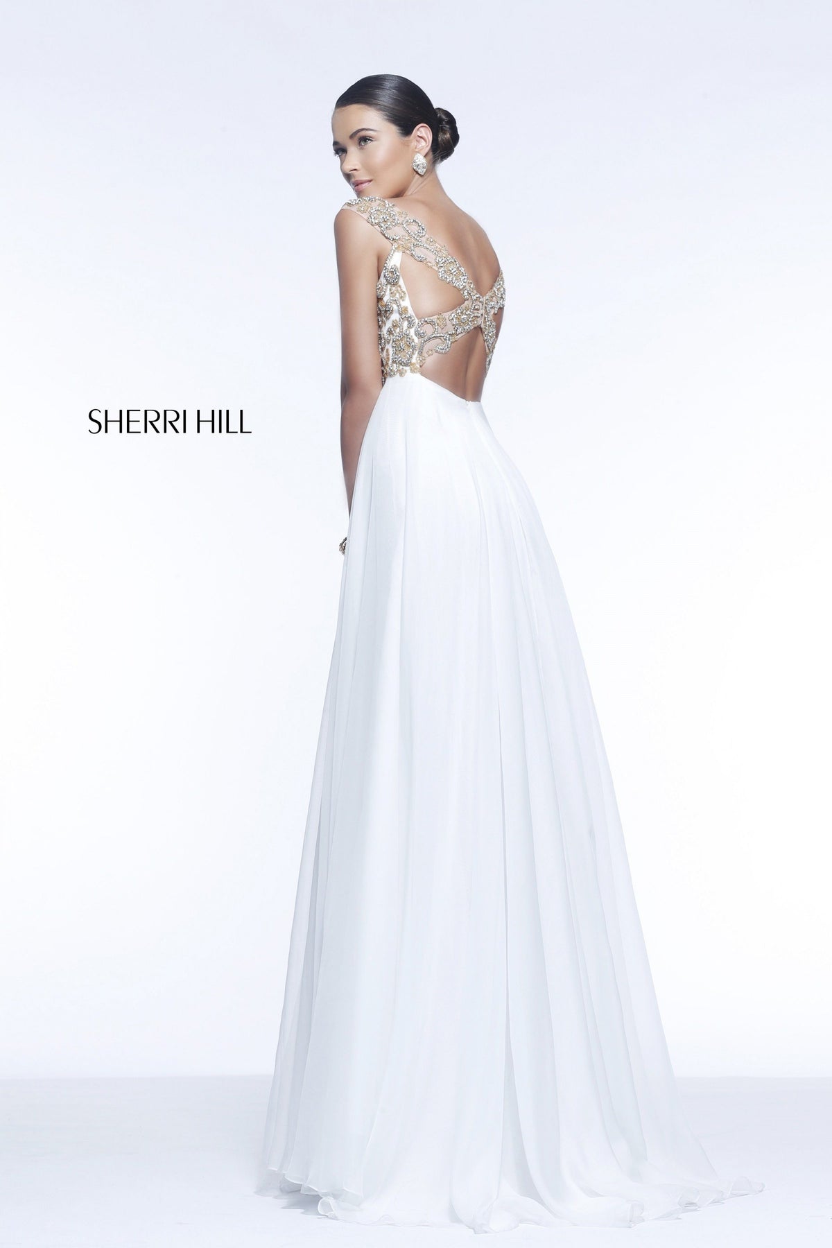 Sherri Hill 11108 cap-sleeve beaded bodice dress