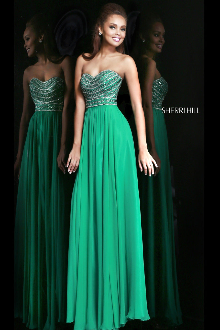 Sherri Hill style 8546 in emerald