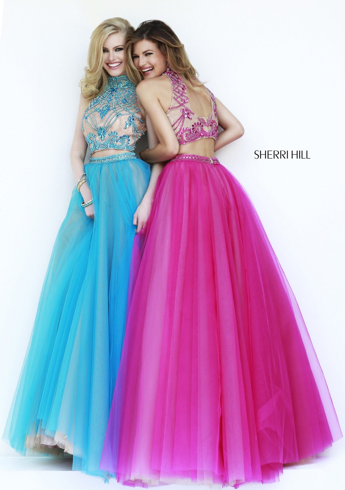 Sherri Hill 11211 two-piece beaded tulle gown