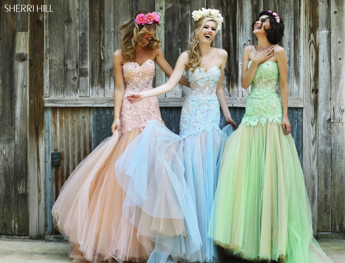 Sherri Hill 11155 strapless mermaid gown