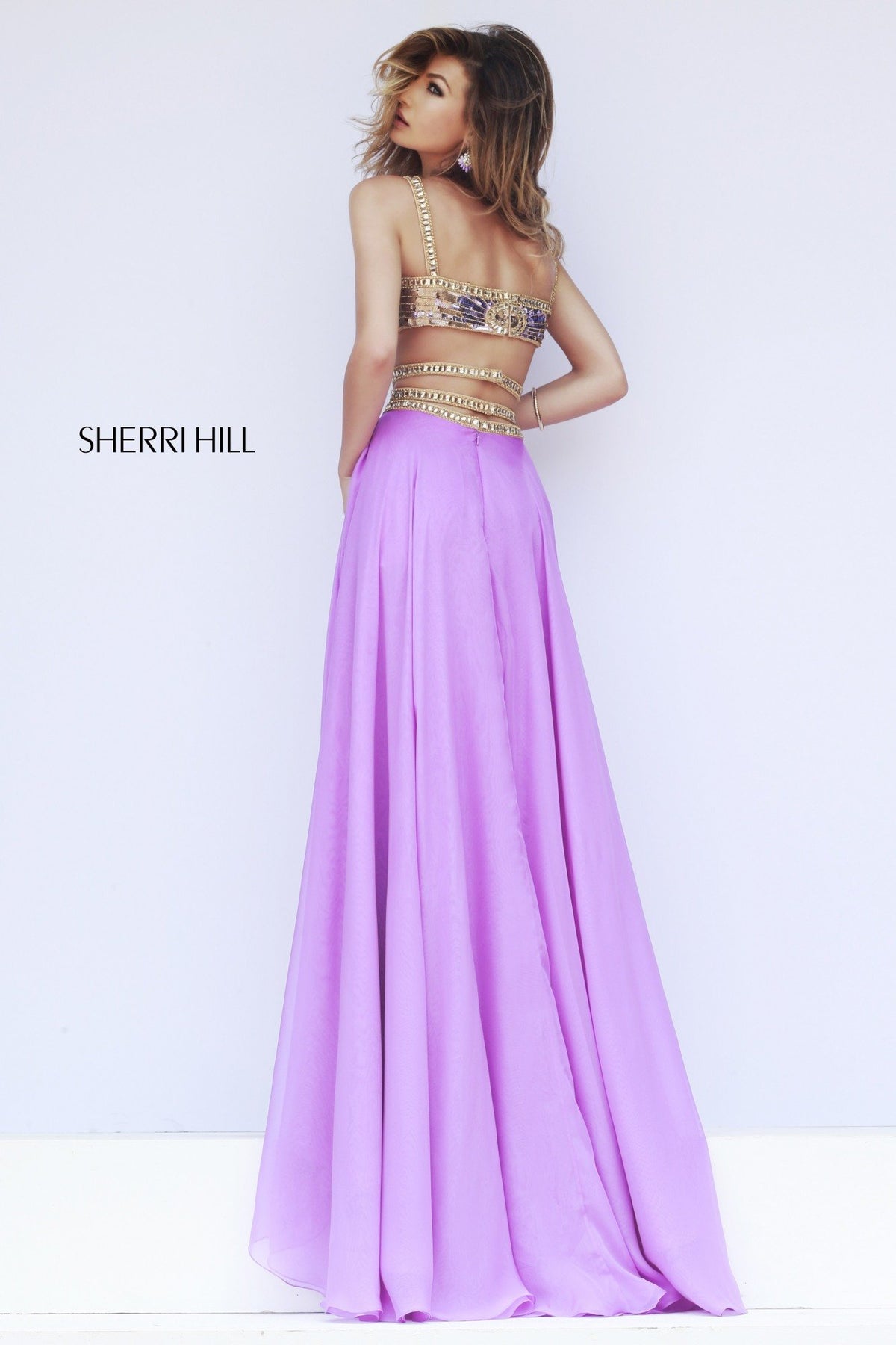 Sherri Hill 32134 beaded bodice chiffon gown