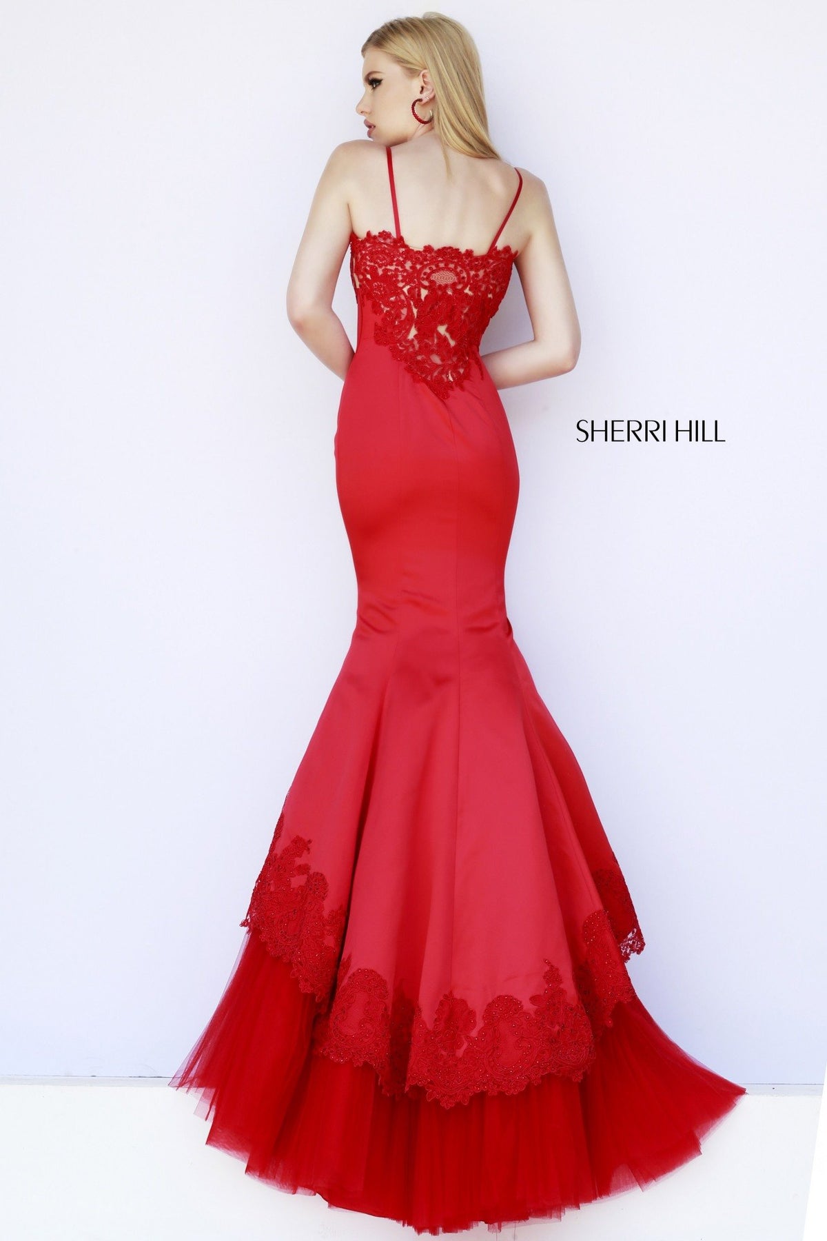 Sherri Hill 32163 sweetheart satin mermaid gown