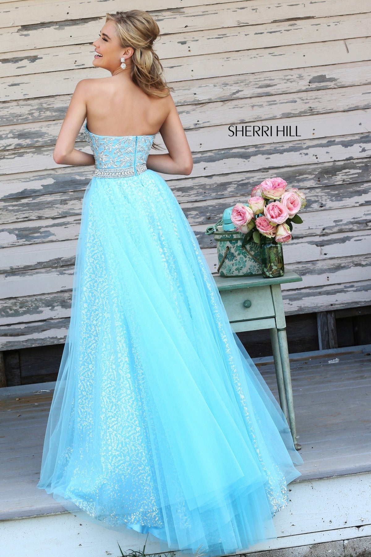 Sherri Hill 11186 strapless tulle ball gown