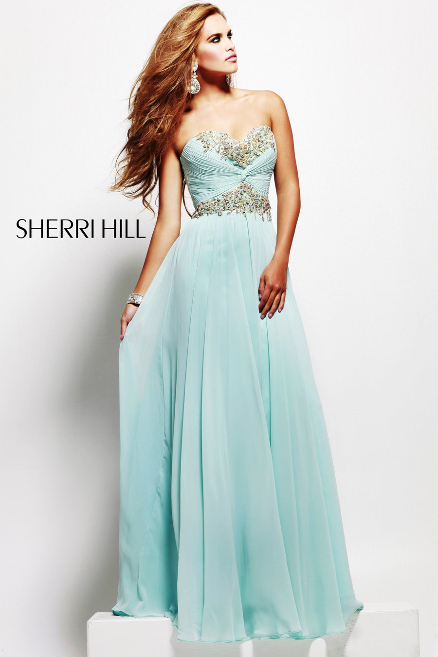 Sherri Hill style 3859 in ivory