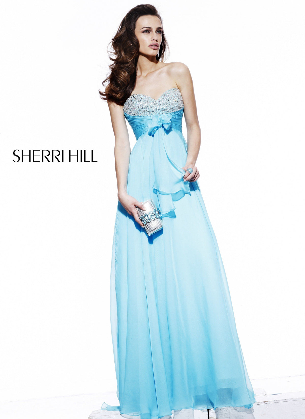 Sherri Hill 2873 beaded bodice chiffon gown