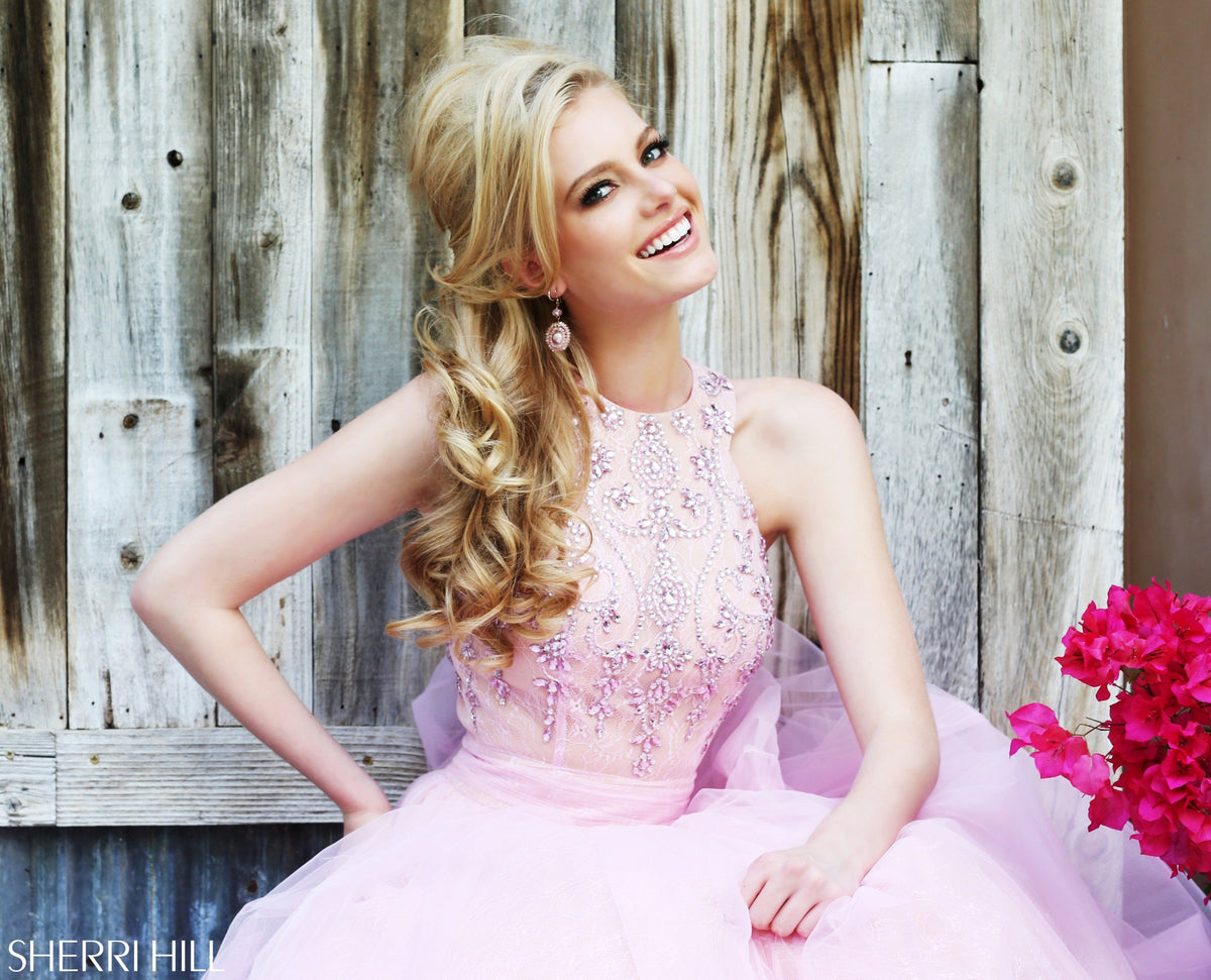 Sherri Hill 32218 strapless tulle ball gown