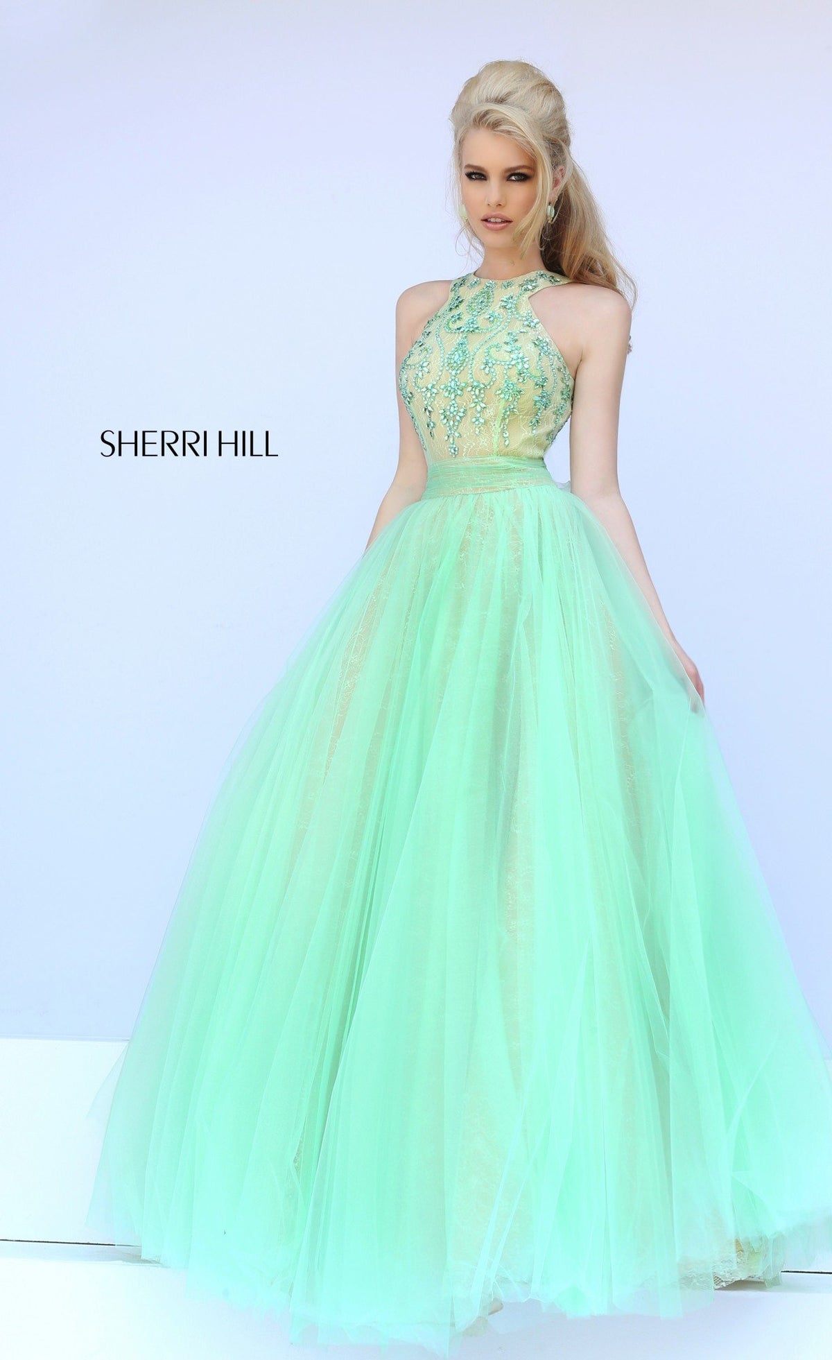 Sherri Hill 32218 strapless tulle ball gown