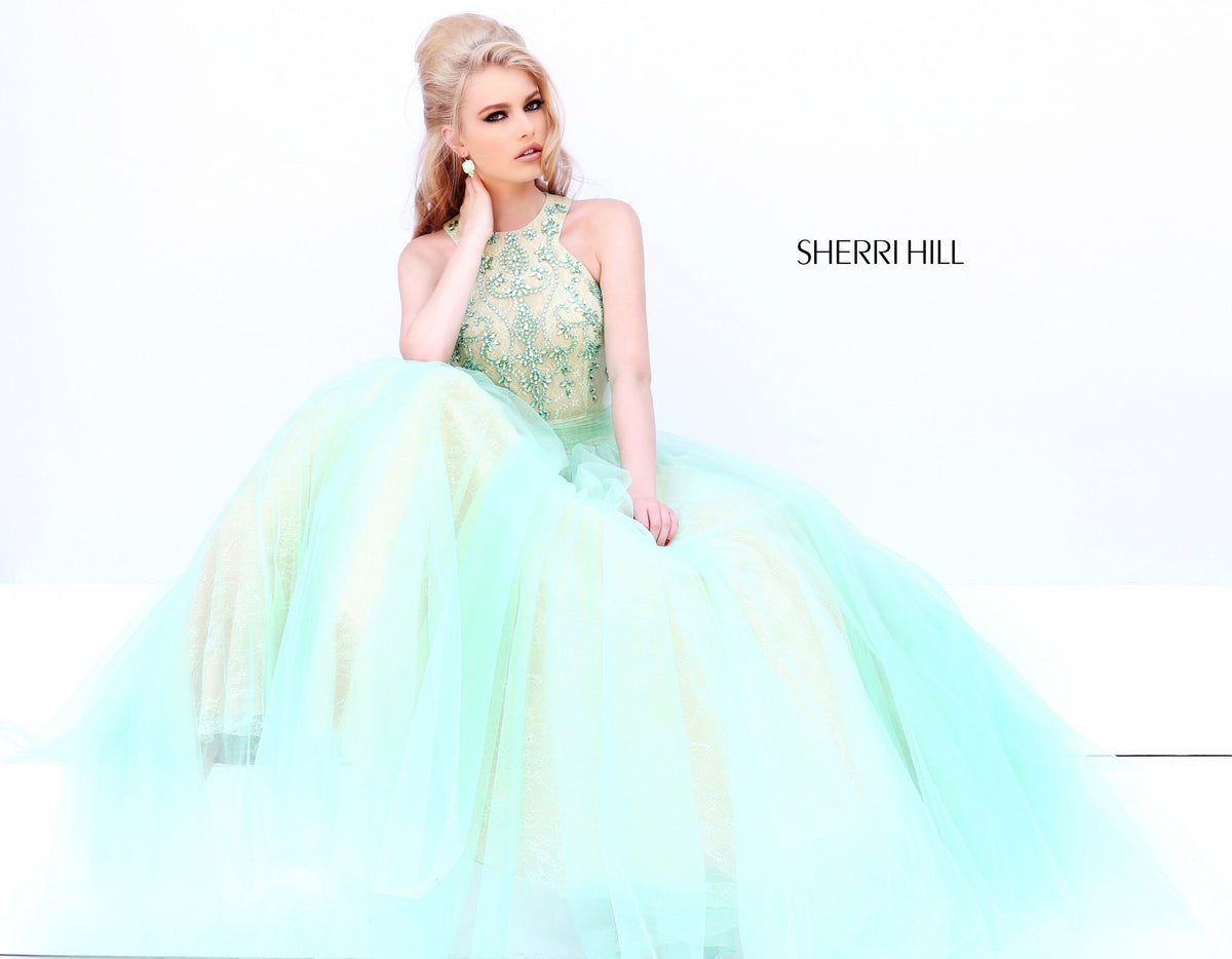 Sherri Hill 32218 strapless tulle ball gown