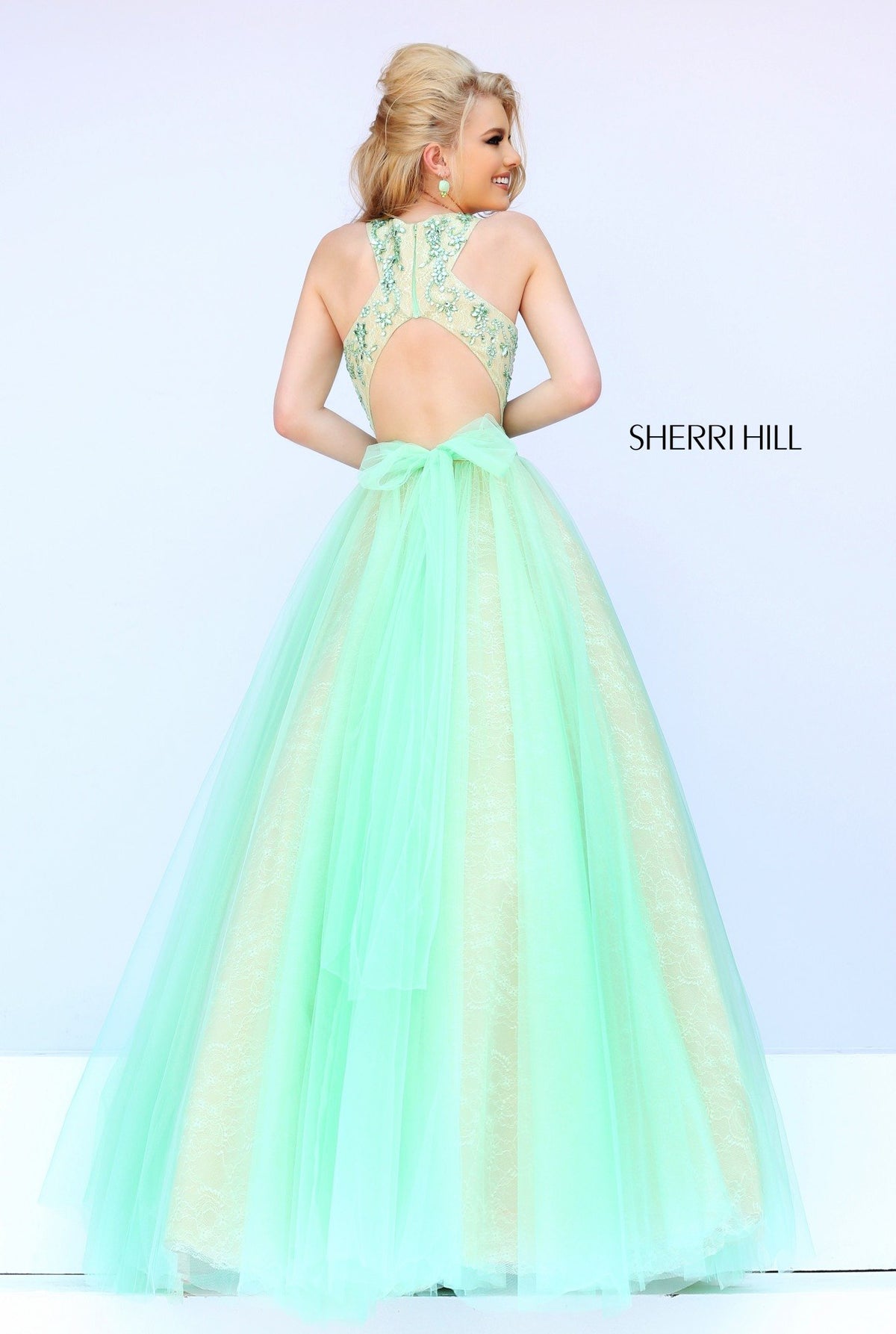 Sherri Hill 32218 strapless tulle ball gown