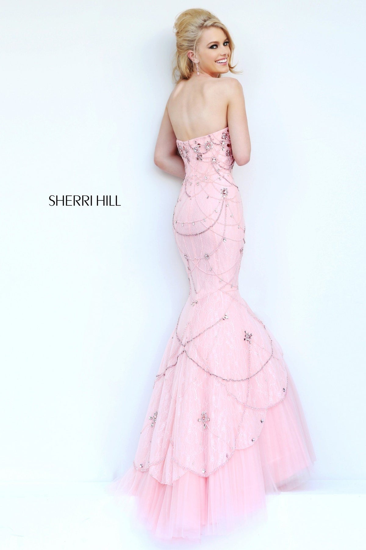 Sherri Hill 32237 strapless beaded mermaid gown