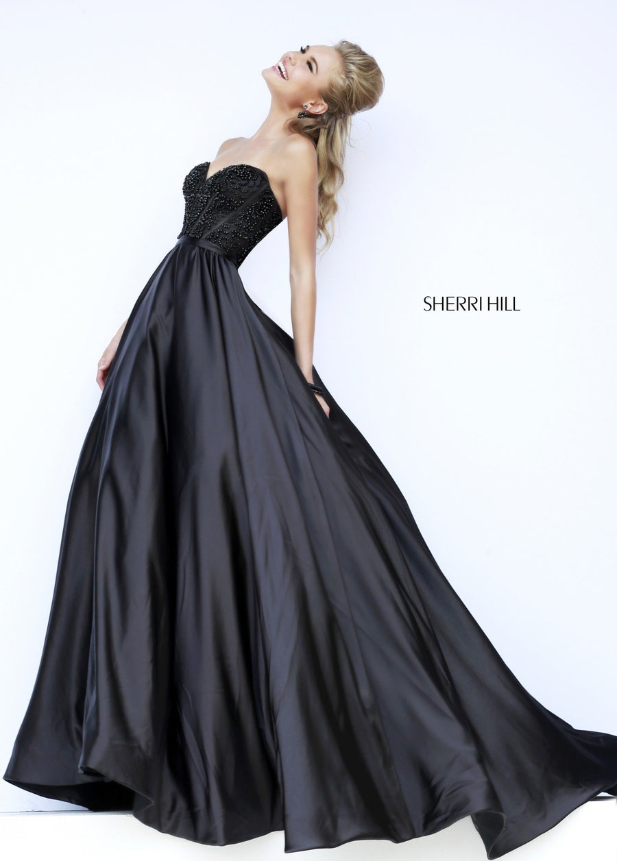 Sherri Hill style 32084 in red, Satin Ball Gown