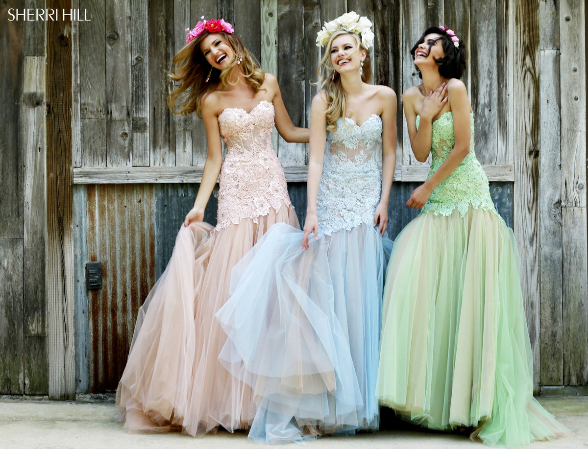 Sherri Hill 11155 strapless mermaid gown